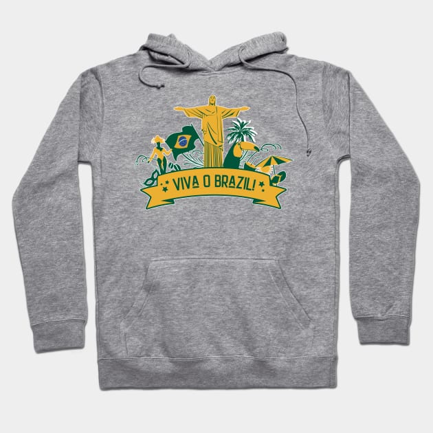 Viva O Brazil - Independence Day Hoodie by Krishnansh W.